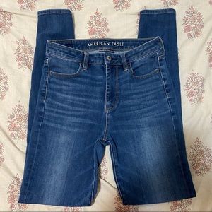 American Eagle dark blue jeggings